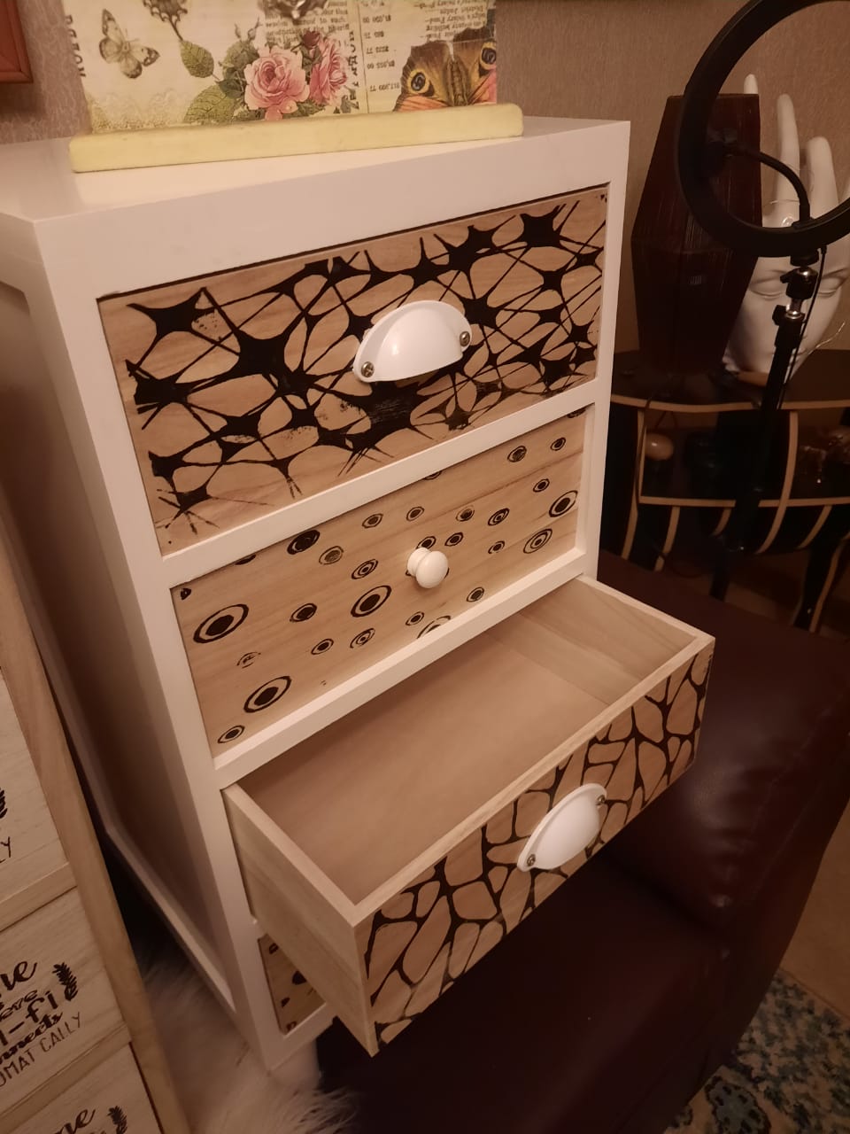 CHARLOTTE VELADOR 100% MADERA DISEÑO PRINT - Imagen 3