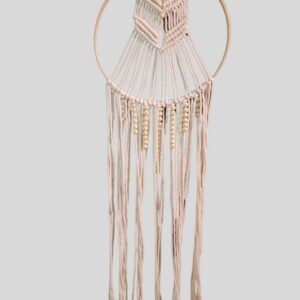 Macrame perlas en Madera