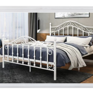 Cama Hierro forjado Modelo Amadeus Blanca 1 1/2   plazas