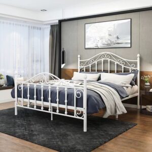 Cama Hierro forjado Modelo Amadeus Blanco  2 plazas